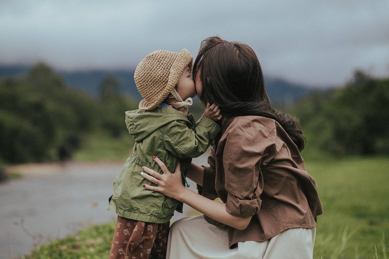 mother, daughter, kiss, parent, child, people, happy mothers day, family, love, closeup, mom, mum